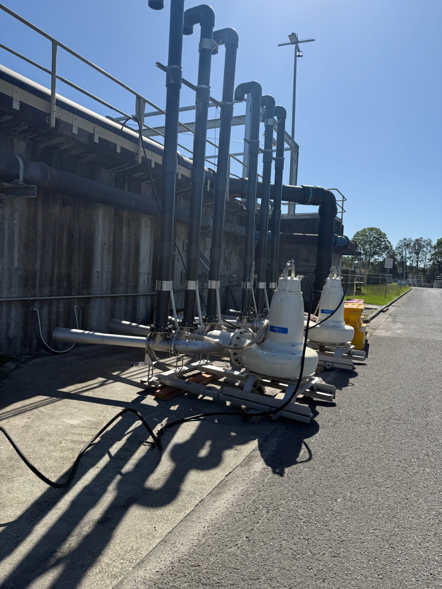 Image of industrial water aerator at municipal water treatment plant